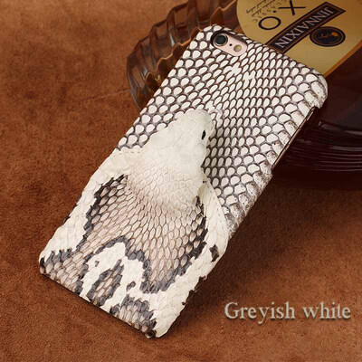 

Genuine Leather Phone Case For iPhone 6 6S Plus Case Snake Head Rear cover Half-wrapped For iPhone 7 8 Plus X Back Cover