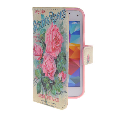 

MOONCASE Pattern Style Leather Side Flip Wallet Card Slot Pouch Stand Shell Back ЧЕХОЛ ДЛЯ Samsung Galaxy S5 i9600