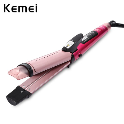 

Kemei KM - 8833 2 in 1 Anion Steaming Hair Straightner Curler Styling Tool