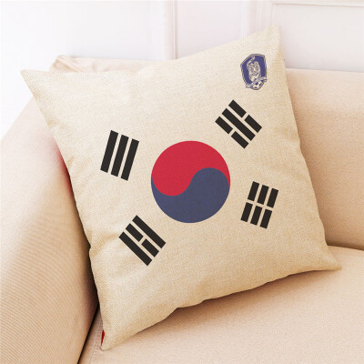 

Russia World Cup 2018 32 Teams Logo Cotton&Linen Pillowcase Bar Club Sofa Pillow Pillow Fans Souvenir