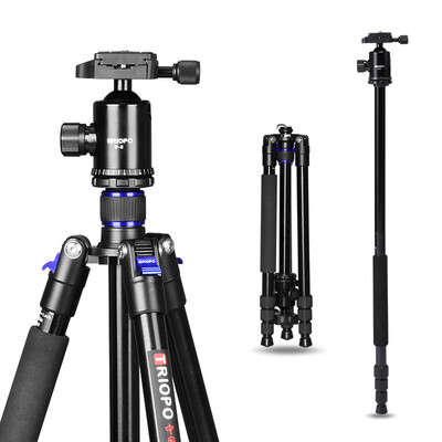 

TRIOPO AT-125D-2 aluminum alloy detachable one-legged professional stable tripod head set