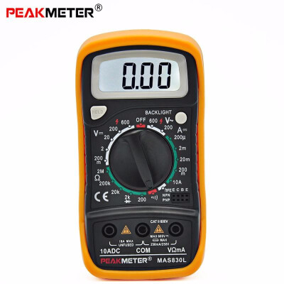 

PEAKMETER MAS830L Digital Multimeter AC DC Voltage DC Current Resistance Multitester