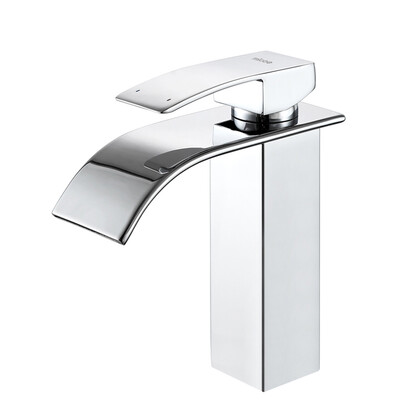 

Micoe hot&cold water basin faucet mixer single handle single hole modern style chrome tap square Multi-function M-HC203