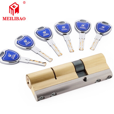 

Meilibao anti-theft door lock core pure copper anti-breaking super B-class C-class 24 blade internal milling teeth door lock core anti-tech open 75P325