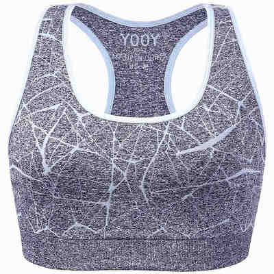 

YOOY New Women Shockproof Sports Bra Stretch Push Up Padded Fitness Vest Breathable Seamless Underwear Yoga Running Tops