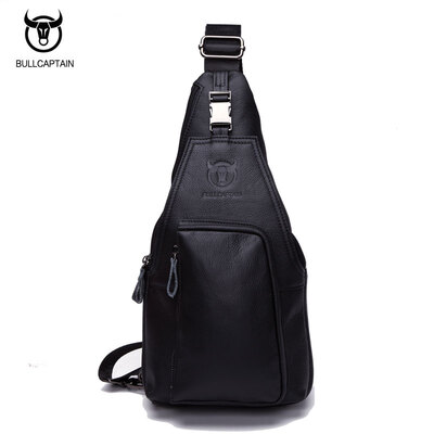 

BULL CAPTAIN Small FAMOUS Brand messenger bag MEN Shoulder BAGS Fashion GENUINE Leather MALE Crossbody Bag zipper buckle