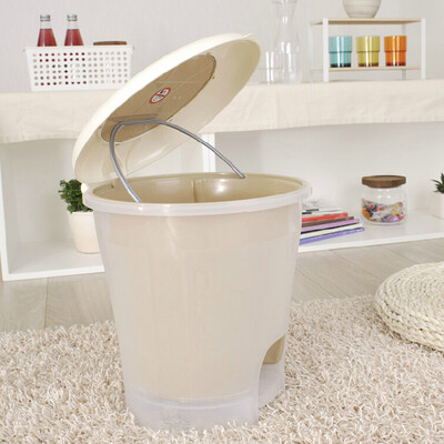 

[Jingdong Supermarket] Camellia trash cans through the color of storage storage barrels 9.8L 12421K