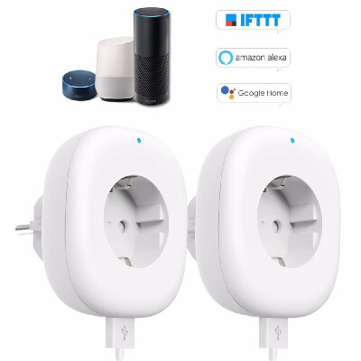 

Wifi Smart Socket Plug with Big OnOff Switch Button USB Port Smart alex-a Outlet Support APP Remote Control Timing Function Vo