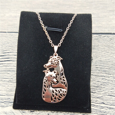 

New Whippet Couple Necklace Trendy Style Whippet Couple Pendant Necklace Women Fashion Pet Dog Jewellery