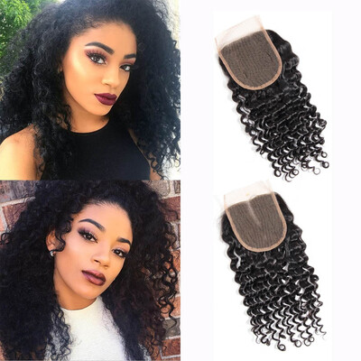 

WYF Brazilian Curly Hair with Closure 3 Bundles 100 Virgin Human Curly Hair with Closure