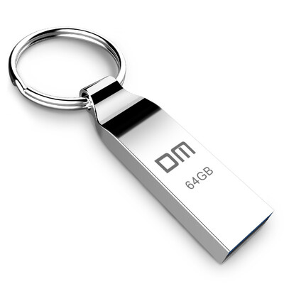 

DM PD076 small wind chime creative car U disk key ring u disk 64G metal waterproof silver