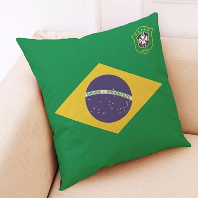 

The 2018 World Soccer Cup Home Decor National Flag Cushion Cover Linen Sofa Design Throw Pillow Case