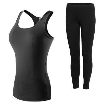 

Sexy womens sportswear tight running vest trouser legs womens gym yoga sports suit