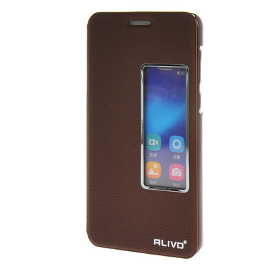

MOONCASE Huawei Honor 6 чехол Тонкий окна Посмотреть Design Флип кожаный Кронштейн Вернуться Дело Чехол вино
