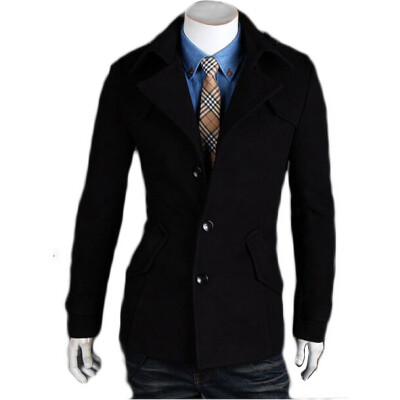 

Zogaa Autumn And Winter New Mens Wool Coat Single-breasted Casual