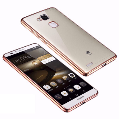 

MOONCASE Plating TPU Cell Phone Protection Shell Transparent Soft Case Cover for Huawei Ascend Mate7