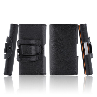 

Litchi Pattern Clip Belt Holster Protective Case Cover for iPhone 5G/5S/5C Black