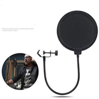 

Double Layer Studio Microphone Flexible Wind Screen Mask Mic Pop Filter Shield For Speaking Recording Accessories