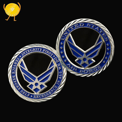 

US Air force commemorative challenge coin high quality silver plated coins collection gifts