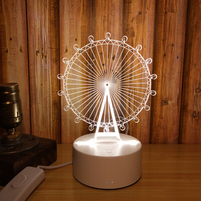 

Creative 3D table lamp than love night lamp Christmas birthday gift three-dimensional plug room bedroom bed simple modern