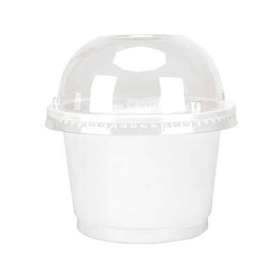 

OTOR Ice Cream Bowl Disposable Plastic Cup Bowl with Lid Take Away Food Container for Dessert Fast food Bento Soup 300ml250ml