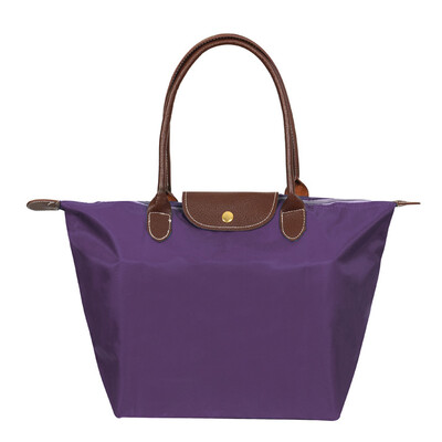 

New womens nylon tote bags folding shopping bag fold over portable ladies handbags female dumpling bag