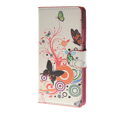 

MOONCASE Butterfly style Leather Side Flip Wallet Card Slot Stand Pouch ЧЕХОЛ ДЛЯ Huawei Ascend P8