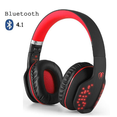 

Wireless HiFi Stereo Bluetooth 41 HeadsetNoise Cancelling LED effect wBuilt-in Mic&Wired Mode for PC Laptop Tablet TV