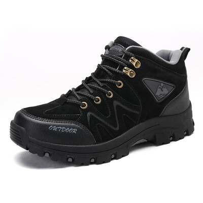 

2018 new mens shoes high top shoes outdoor hiking shoes rubber sole