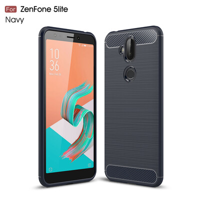 

Goowiiz Phone Case For ASUS ZenFone 5 Lite ZC600KL Fashion Slim Carbon Fiber TPU Soft Silicone Prevent falling