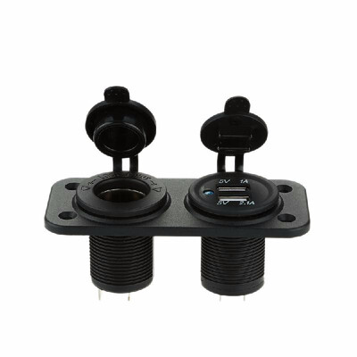 

2 USB 5V1A 5V21A Car Motorcycle Sockets Cigarette Lighter Power Socket N0F8