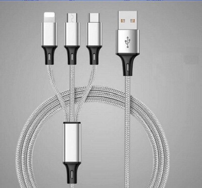 

Multi 3 in 1 USB Charger Cable Cord Micro USB Type C For Apple Android Phone