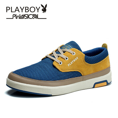 

PLAYBOY brand SummerNewColor matching sneakersBreathable meshEngland styleSport casualMens shoes