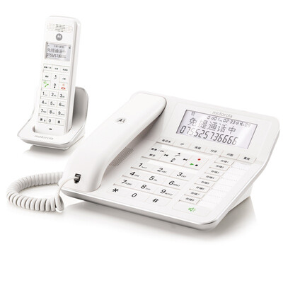 

Motorola (Motorola) C7001C цифровой беспроводной телефон / стационарный / подзапрос вызова запись Китайский дисплей hands-free домашний офис перетащить фиксированную плоскость (белый)