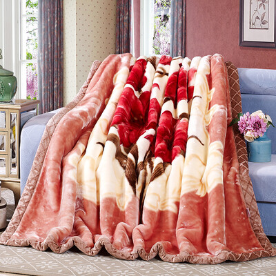 

Jiuzhou deer home double carpet thickening Raschel blanket warm autumn and winter blankets rice brown mesh 200x230 cm (6.6 lb)