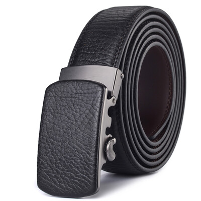 

XHtang Mens Belt Autolock Honorable Leather Ratchet Belt Automatic Buckle Belt Strap Suit Belt Jeans Gift