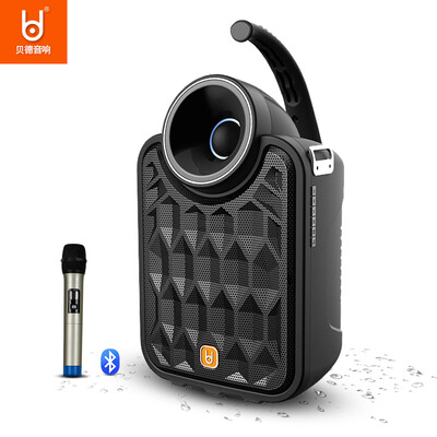 

Bayer BD-H0566 Square dance audio portable outdoor portable sing karaoke speaker charging card Bluetooth with wireless microphone 5 inches black
