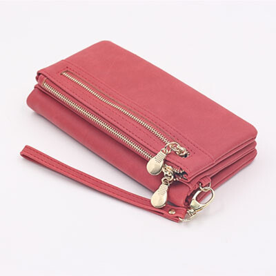 

2018 Ladies Wallet Women Fashion Mobile Phone Bag Korean Frosted Multi-card Pu Wallet Ladies Portable