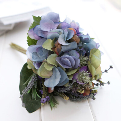 

Homix 6 lavender hydrangea simulation bouquet blue purple