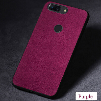 

Genuine Leather Phone Case For Oneplus 5 5T Suede Leather Back Cover