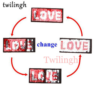 

twilingh 1pc Fruit Pineapple Reversible Change Color Sequins Patches DIY