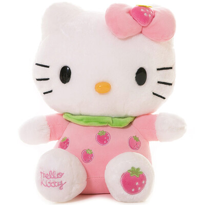 

Hello Kitty Hello Kitty плюшевых игрушек кукла фрукты серия KT мультфильм кукла кукла подушки, сидя KT 15-дюймовый яблочный красный KT1340