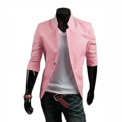 

Zogaa New Men's Suit Slim 7 Points Sleeve