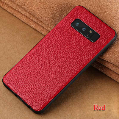 

Genuine Leather Phone Case For Samsung Note 8 Case Litchi Texture Back Cover For S7 S8 Plus Case