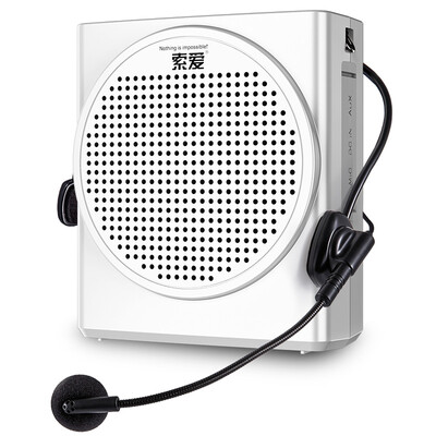 

Soaiy soaiy S-638 13W high power portable mini loudspeaker teacher guide dedicated small bee loudspeakers waist high power white
