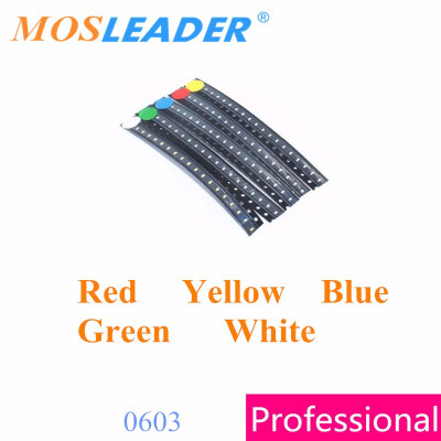 

Mosleader SMD LED lights 0603 4000PCS Red Yellow Blue Green Emerald White Common led