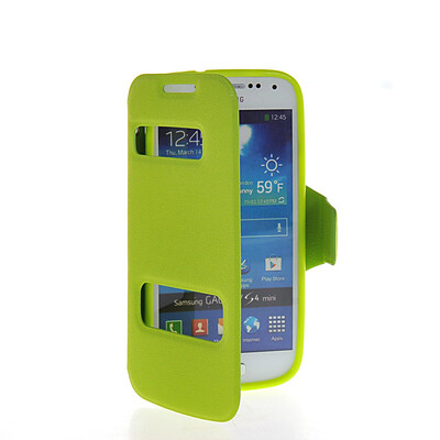 

MOONCASE Кожа сторона стойки сальто Shell задняя крышка чехол для Samsung Galaxy S4 Mini I9190 Грин