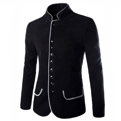 

Zogaa New Mens Suit Autumn And Winter Stand Collar Casual Wool