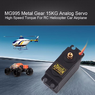 

MG995 Metal Gear 15KG Analog Servo High Speed Torque For RC Helicopter Car Airplane