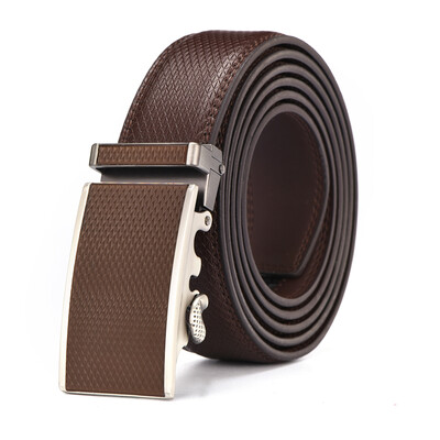 

XHtang Mens Belt Autolock Honorable Leather Ratchet Belt Automatic Buckle Belt Strap Suit Belt Jeans Gift